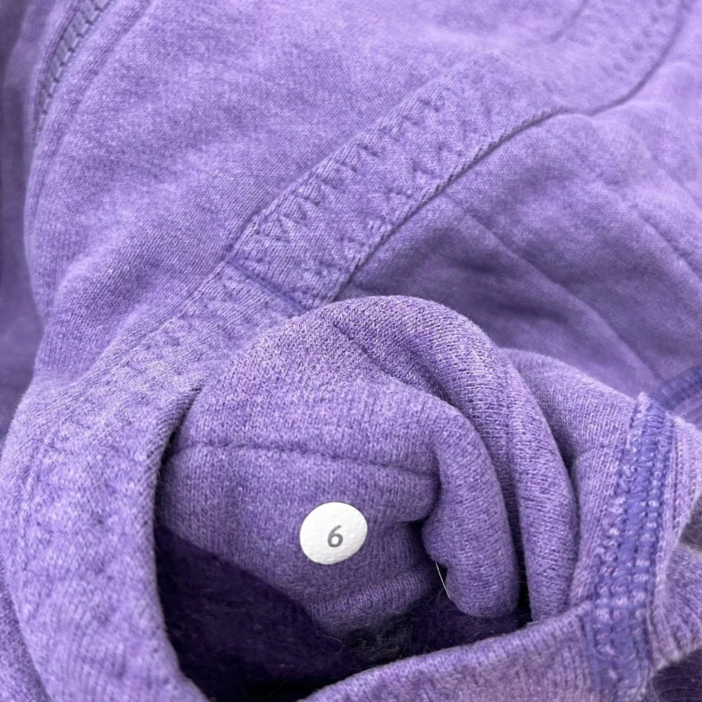 Lululemon Calm & Cozy Jacket "Scuba Cuddle Up" Womens 6 Purple Sweatshirt - Picture 14 of 14